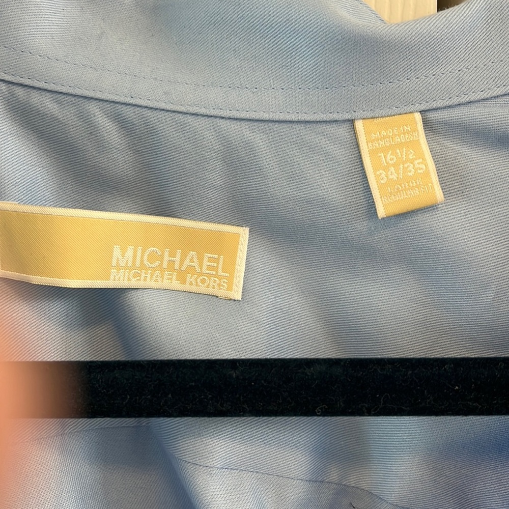 gently used Michael Kors long sleeve dress shirt size 16 1/2 34/35